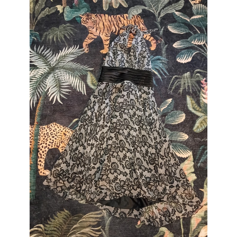 Y2K Babydoll Halter Silk Dress Mixit Size 10 Whimsygoth